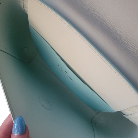 Kate Spade Sanders Place Avva Turquoise Studded Leather Crossbody Bag Purse EUC - Picture 16 of 16